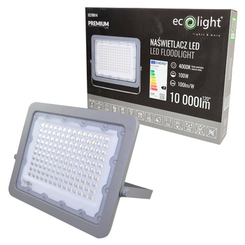 Naświetlacz halogen LED 100W 4000K 10000lm IP65 Ecolight