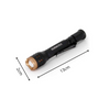 Latarka ręczna LED 150lm aluminiowa IPX4 ZOOM + BATERIE 2x AAA Duracell