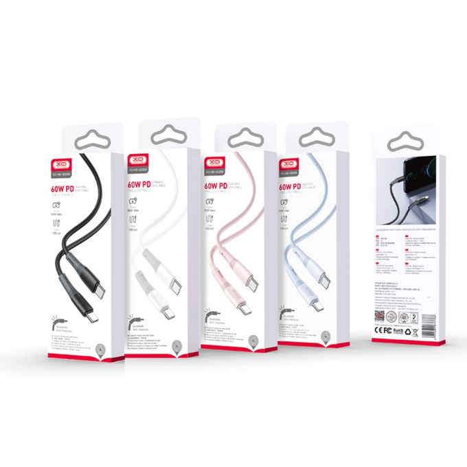 Kabel USB-C - USB-C 1m 60W czarny NB-Q226B XO