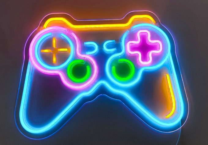 Lampka NEON LED GAMEPAD na plexi ściemniacz + USB