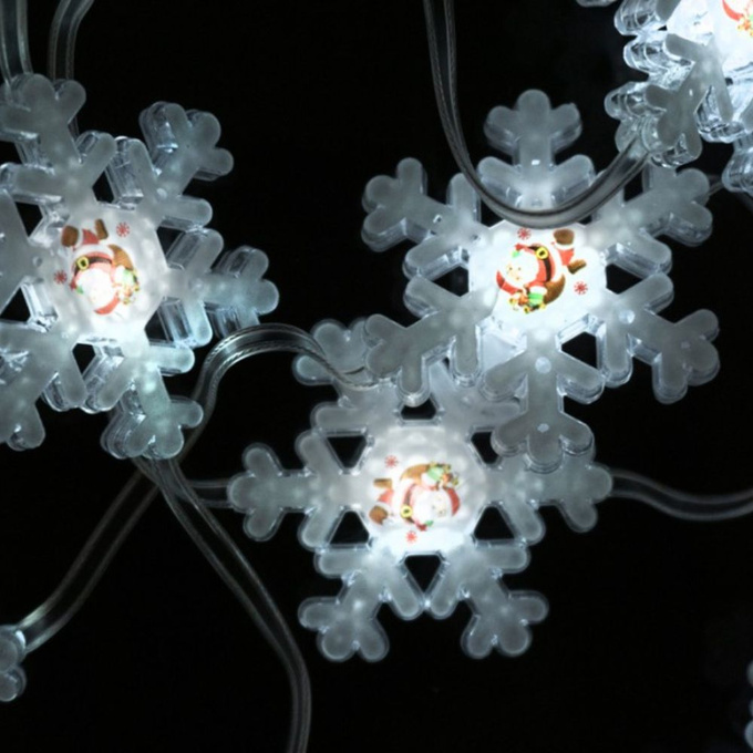 Kurtyna LED ŚNIEŻYNKA 50xLED barwa zimna 5m IP65 ML61603 Ecolight