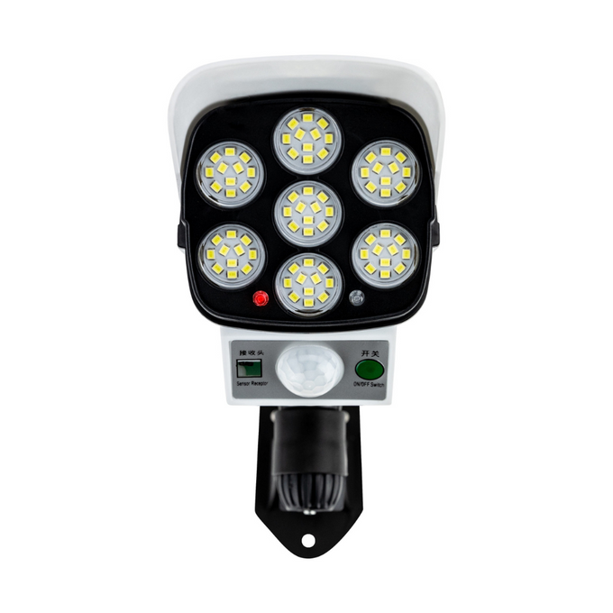 Lampa solarna atrapa kamery + CZUJNIK RUCHU + PILOT BIAŁA Vergionic