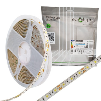 Taśma LED 12V 5m 14,4W/m 6500K 800lm/m IP63 Ecolight