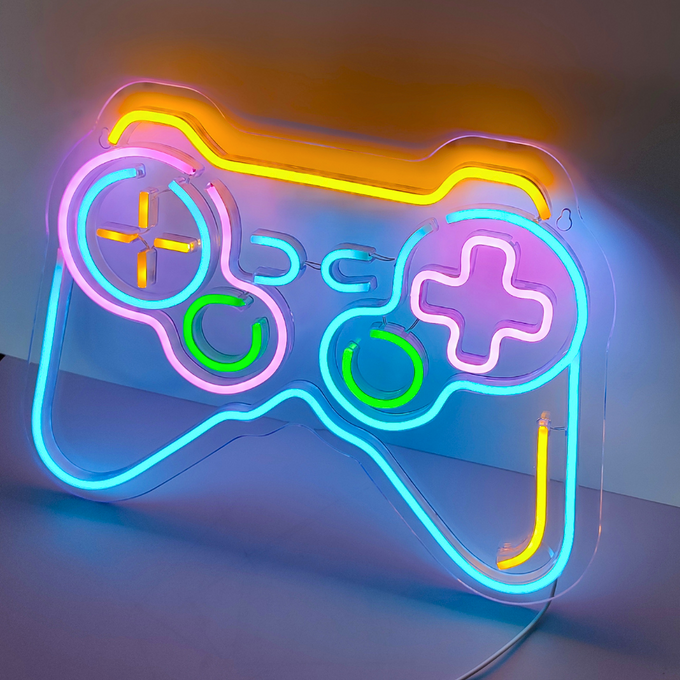 Lampka NEON LED GAMEPAD na plexi ściemniacz + USB