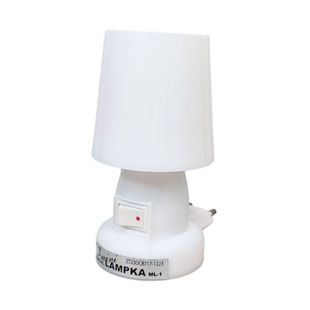 Lampka nocna mini IP20 BIAŁA do gniazdka RUM-LUX