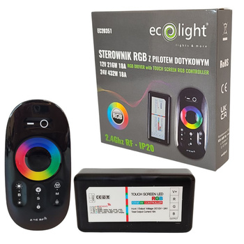 Sterownik ściemniacz z pilotem do taśm LED RGB 2,4GHz 12-24V Ecolight