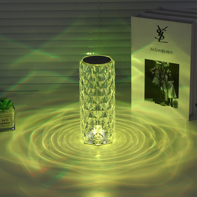 Lampka bezprzewodowa LED CCT 3 barwy światła KRYSZTAŁ USB-C Q004