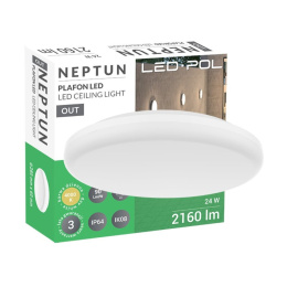 Plafon lampa LED NEPTUN 24W 4000K IP64