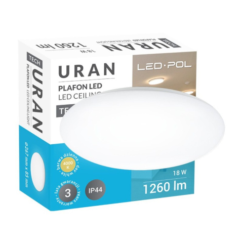 Plafon lampa LED URAN 18W 4000K IP44