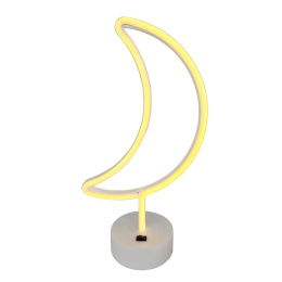 Lampka NEON LED księżyc dekoracyjna 3xAA / USB