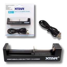 Uniwersalna ładowarka do akumulatorów 1x Li-ion USB-C XTAR