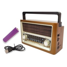 Radio przenośne ELMA RETRO FM/AM/MP3/USB/SD BLUETOOTH LATARKA LTC