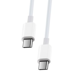 Kabel przewód USB-C - USB-C 1m 20W PD3.0 biały maXlife