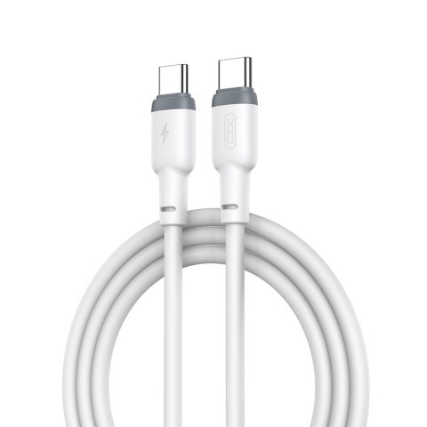 Kabel przewód USB-C - USB-C 1m 3A 60W biały XO
