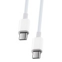 Kabel przewód USB-C - USB-C 1m 60W PD biały maXlife