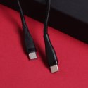 Kabel przewód USB-C - USB-C 1m 60W PD czarny maXlife