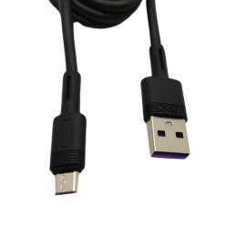 Kabel przewód USB - microUSB 1m 5A czarny XO