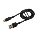 Kabel przewód USB - microUSB 1m 5A czarny XO