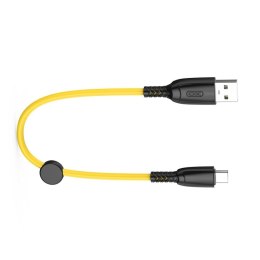 Kabel przewód USB - USB-C 0,25m 6A żółty XO