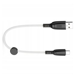 Kabel przewód USB - USB-C 0,25m 6A biały XO