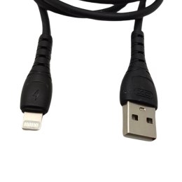 Kabel przewód USB - Lightning 1m 3A czarny XO