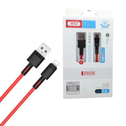 Kabel przewód USB - microUSB 1m 5A czerwony XO