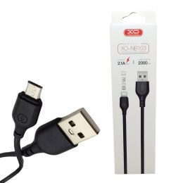 Kabel przewód USB - USB-C 2m 2.1A czarny XO