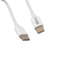 Kabel w oplocie USB-C do USB-C 3A 60W 1m BIAŁY EO-016