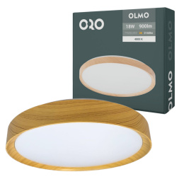 Plafon lampa LED OLMO 18W 4000K 900lm imitacja drewna