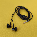 Zestaw słuchawkowy jack 3,5mm CZARNY 1,2m do telefonu EO-021