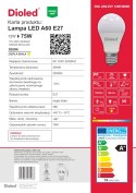 Żarówka LED 12W E27 ciepła 1050lm DIOLED