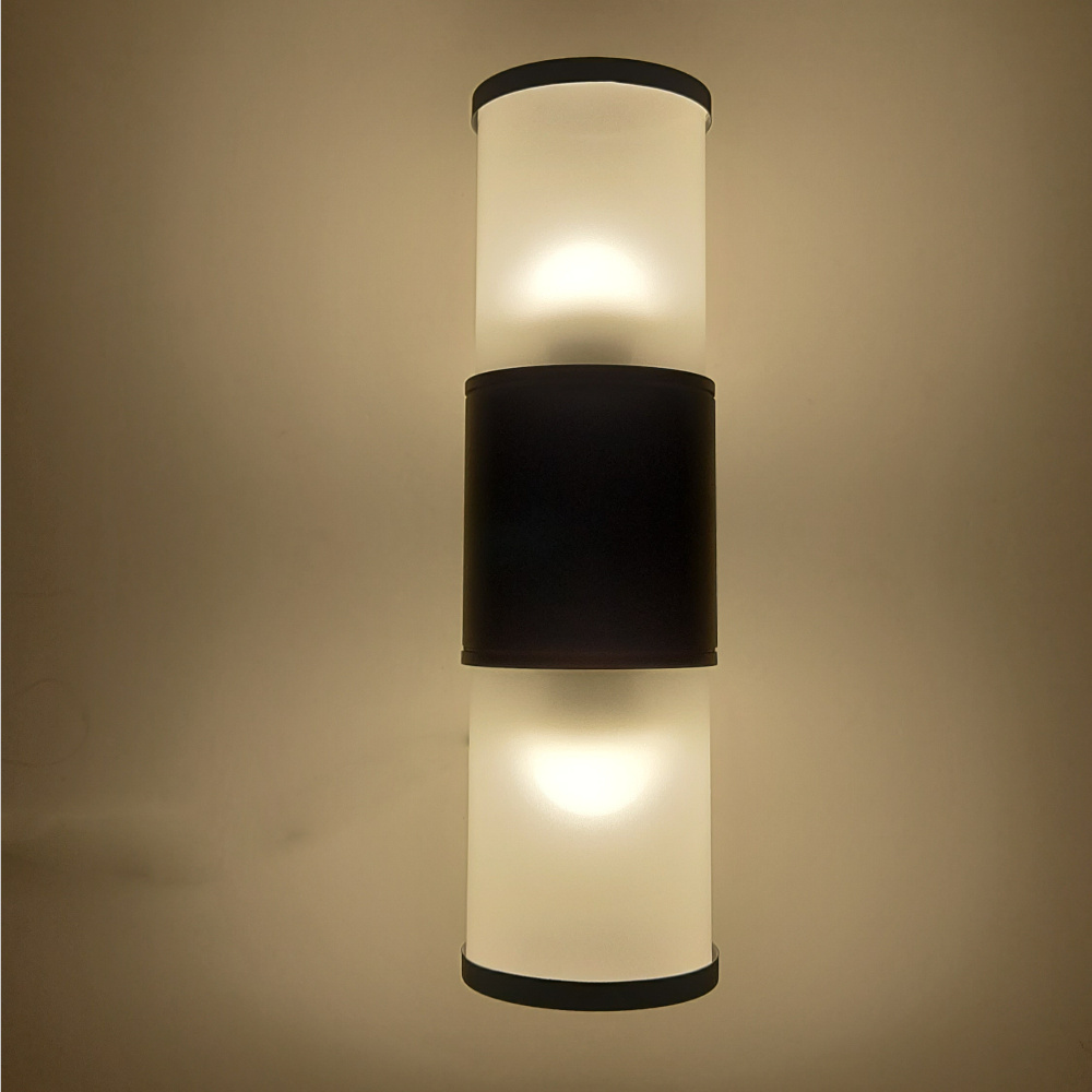 Lampa elewacyjna zewnętrzna kinkiet LED IRGA DUO czarny