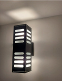 Lampa elewacyjna zewnętrzna kinkiet LED KROTON DUO czarny