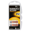 Baterie do aparatów słuchowych Duracell Activair 312 - 6 sztuk