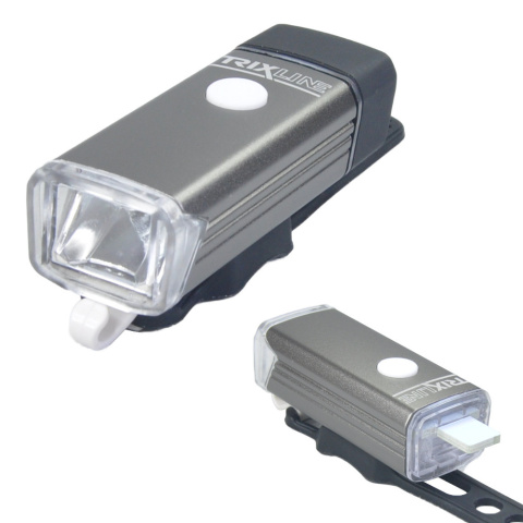 Lampka rowerowa akumulatorowa przód 180lm LED IPX4 USB TR238