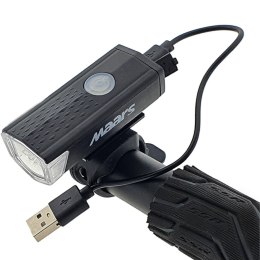 Lampka rowerowa akumulatorowa przód 240lm LED USB MS301 MAARS