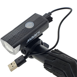 Lampka rowerowa akumulatorowa przód 300lm LED USB MS401 MAARS