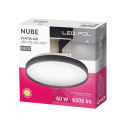 Plafon lampa LED NUBE 60W 6500lm czarny 49cm