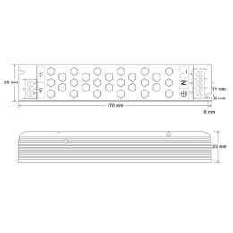 Zasilacz LED 12V 60W 5A MODUŁOWY grafitowy IP20 Nextec