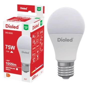 Żarówka LED 11W E27 4000K 1055lm barwa neutralna Dioled