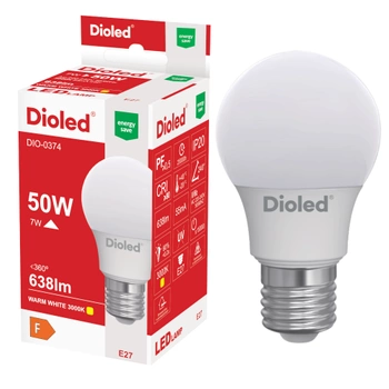 Żarówka LED E27 7W 3000K 638lm ciepła Dioled