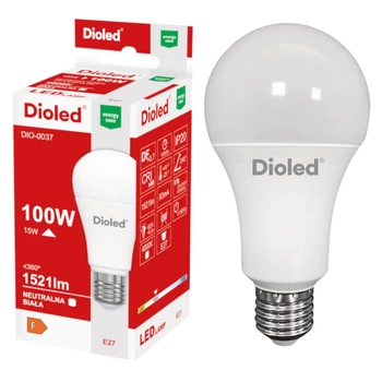 Żarówka LED E27 15W 4000K 1521lm barwa neutralna Dioled