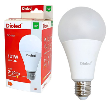 Żarówka LED A80 E27 20W 3000K 2100lm barwa ciepła Dioled