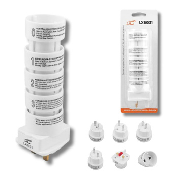 Zestaw adapterów podróżnych ANG/USA/AUS/EU LX6031 LTC