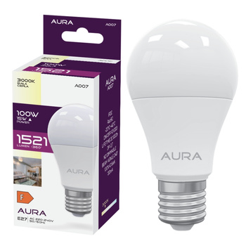 Żarówka LED A60 E27 15W 3000K 1521lm barwa ciepła A007 Aura